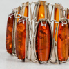 Armband, Fischland, Silver och bärnsten