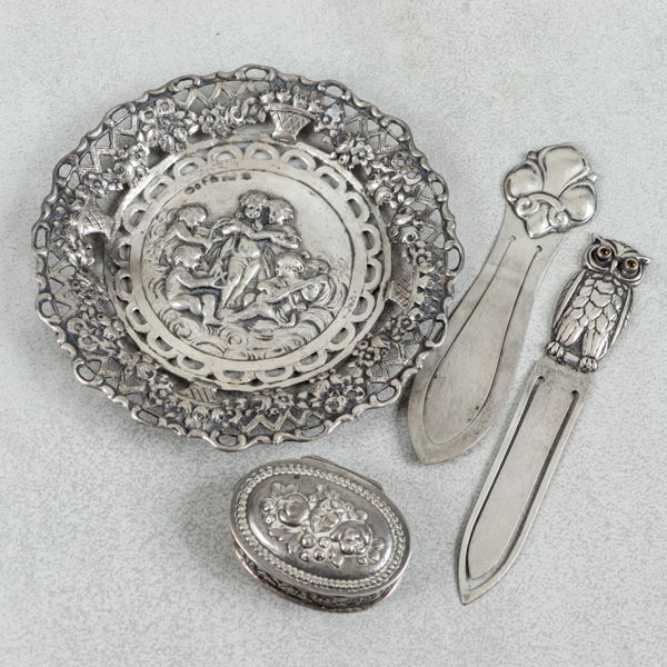 Silverföremål, 4 delar, 64g