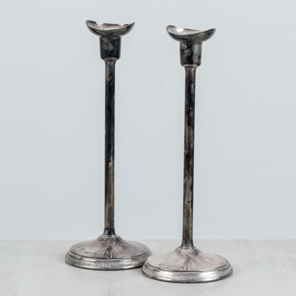 Ljusstakar, 1 par, silver, Ainar Axelsson