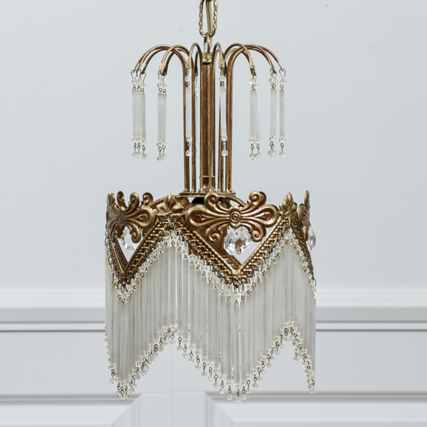 Ljuskrona, Lamp Gustaf, glas, metall, 1900-talets andra hälft