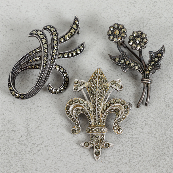 BROSCHER, 3st, silver