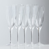 Bertil Vallien, champagneglas, 5 st, "Chateau", Kosta Boda