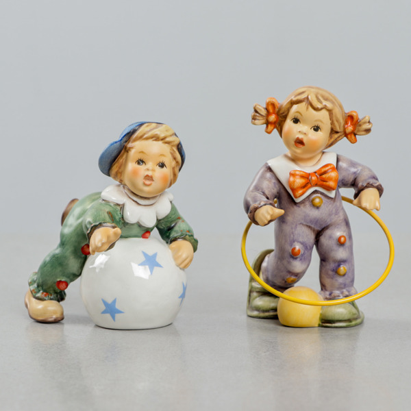 Figuriner, 2 st MJ Hummel, porslin, Goebel