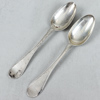 Matskedar, 2 st, silver, Stephan Westerstråhle, (1789-1812), Stockholm, år 1792