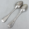 Matskedar, 2 st, silver, Stephan Westerstråhle, (1789-1812), Stockholm, år 1792