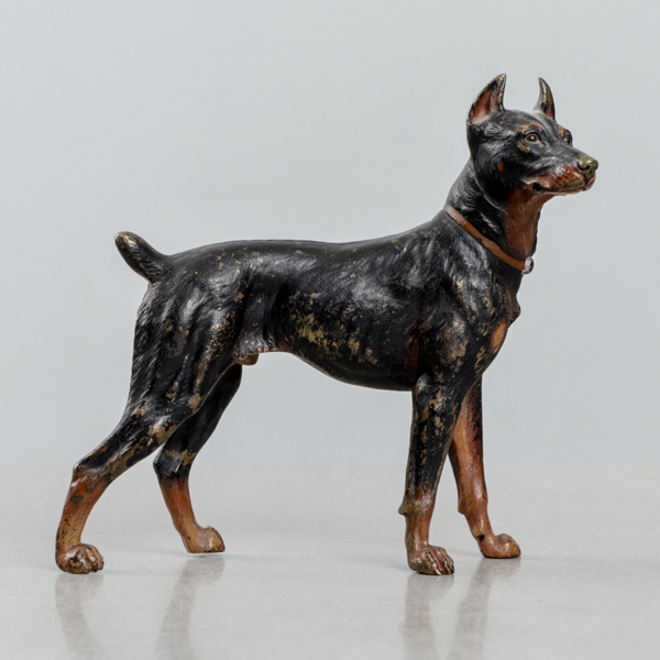 Skulptur, Dobermann, wienerbrons