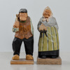 Nils Gunnarsson, träfigurer 2 st, signerade, 1940-tal