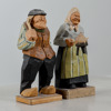 Nils Gunnarsson, träfigurer 2 st, signerade, 1940-tal
