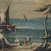 Oidentifierad konstnär, Figurer vid ruin, olja på duk, 1700-tal
