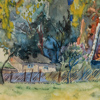 Hildegard Zoir, (1876-1935), "Slottsskogen", akvarell, signerad