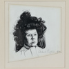 Albert Engstöm, (1869-1940), porträtt, tusch, signerad och daterad 1900
