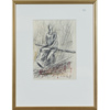 Karl Granqvist, Figurkomposition, blandteknik, signerad