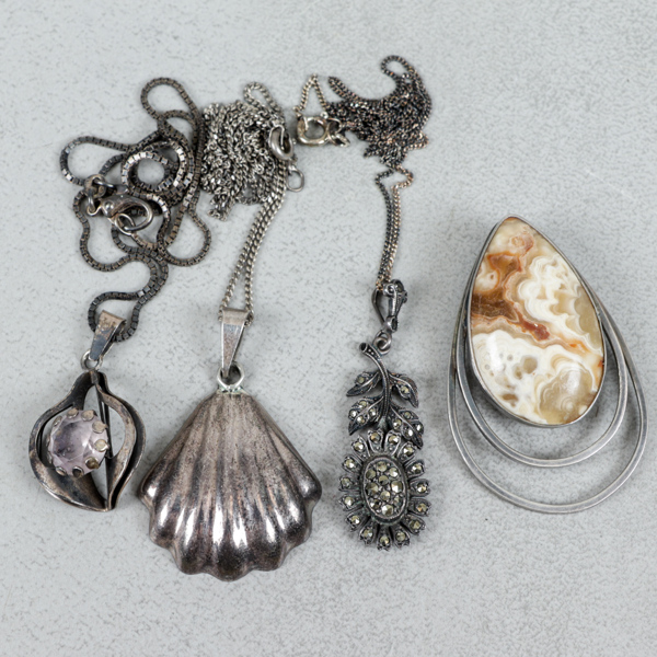 Hängen, 4st, silver