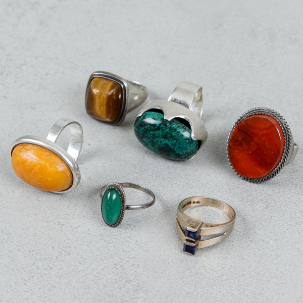 Ringar, 6st, silver