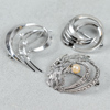 Broscher, 3st, silver