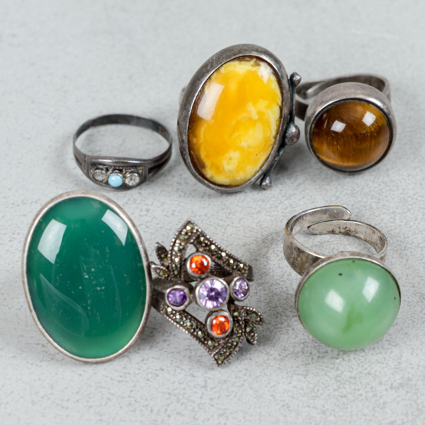Ringar, 6st, silver