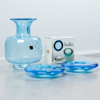 Ljushållare, 2+1 st, Iittala samt vas, Sea glasbruk Kosta