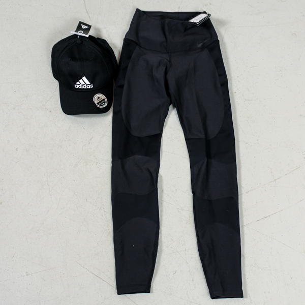 Träningstights, Nike, dam strl XS samt keps Adidas