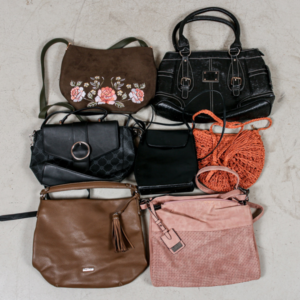 Handväskor, 6 st, varav 5 st läder, bla Puccini