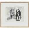 Louis Bastin, I ateljén, litografi, signerad