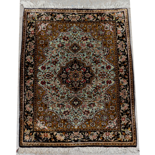 Matta, orientalisk, old, silkesinslag