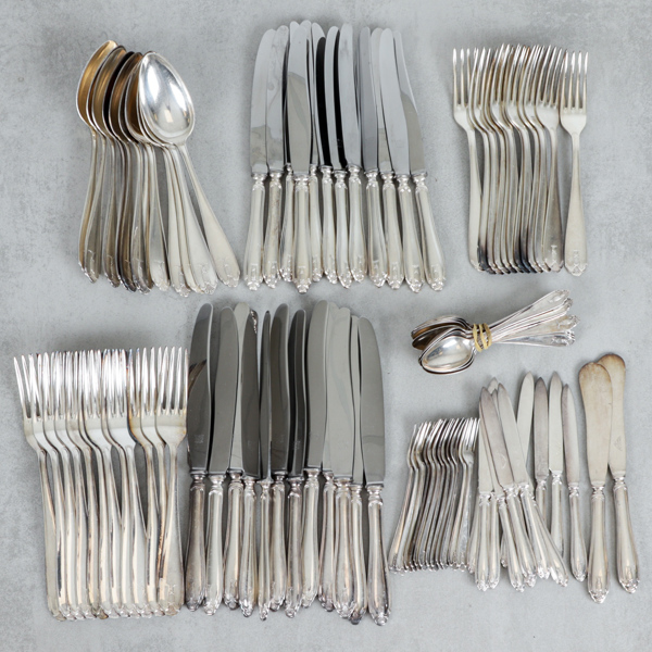 Besticksuppsättning, 96 delar "Vasa", nysilver, GAB, 1900-tal