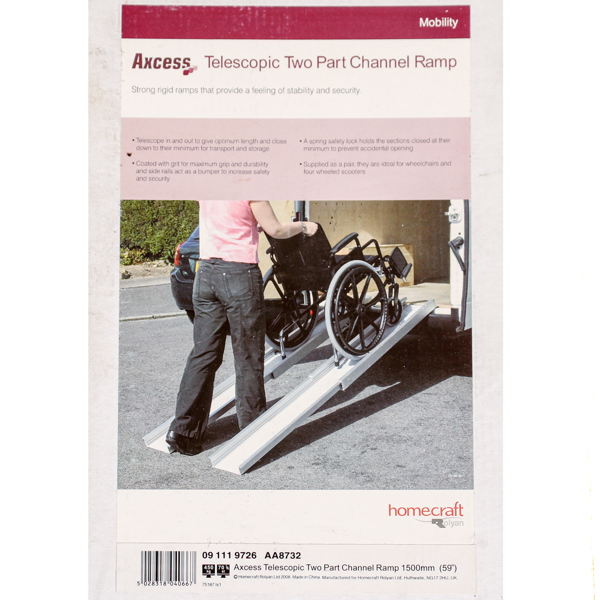 Axcess teleskopisk ramp, tvådelad