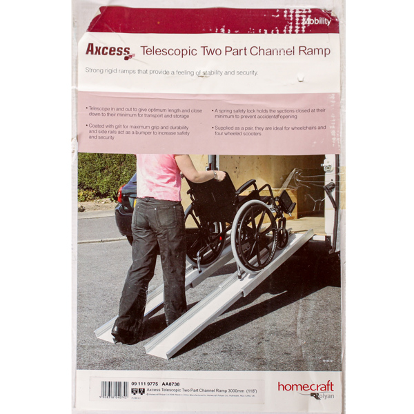 Axess teleskopisk ramp, tvådelad