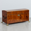 Flaskschatull, mahognyfanér, 1800/1900-tal