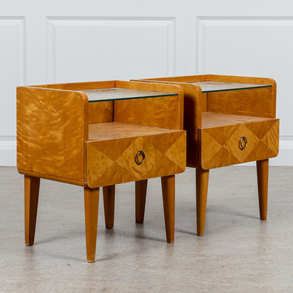 Sängbord, ett par, 1940/50-tal
