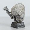 Henry Gustafsson (1943-2005), skulptur, "Lyftet", tenn och sten, signerad