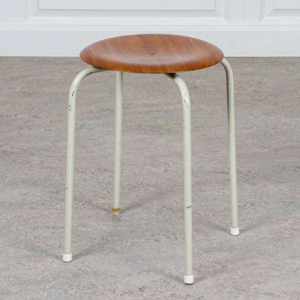 Kökspall, teak och lackad stål, 1960-tal