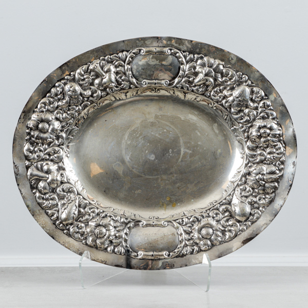 Praktfat, silver, 683g, CG. Hallberg