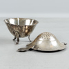 Skål och tesil, silver, 91g