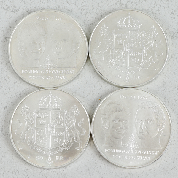 Jubileumsmynt, 4st, silver