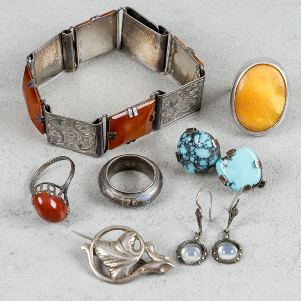 Smycken, 7 delar, silver