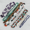 Halsband, 8st, bl.a. Lapis, Malakit, Tigeröga, Pärlor