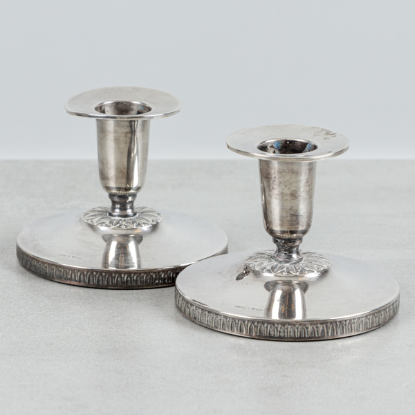 Ljusstakar, 1 par, silver, K&EC