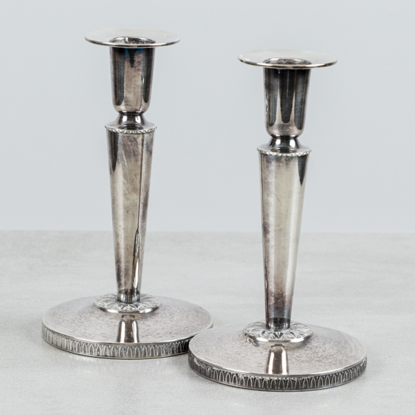 Ljusstakar, 1 par, silver, K&EC