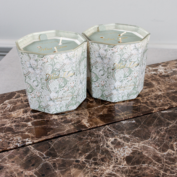 Marmorbrickor, 2 st samt doftljus, 2 st