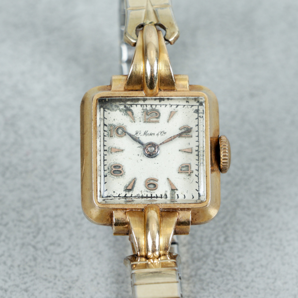 Damarmbandsur, Hy. Moser & Co, Guld 18k, Ø19mm