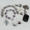 Smycken, 8 delar, silver