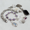 Smycken, 8 delar, silver