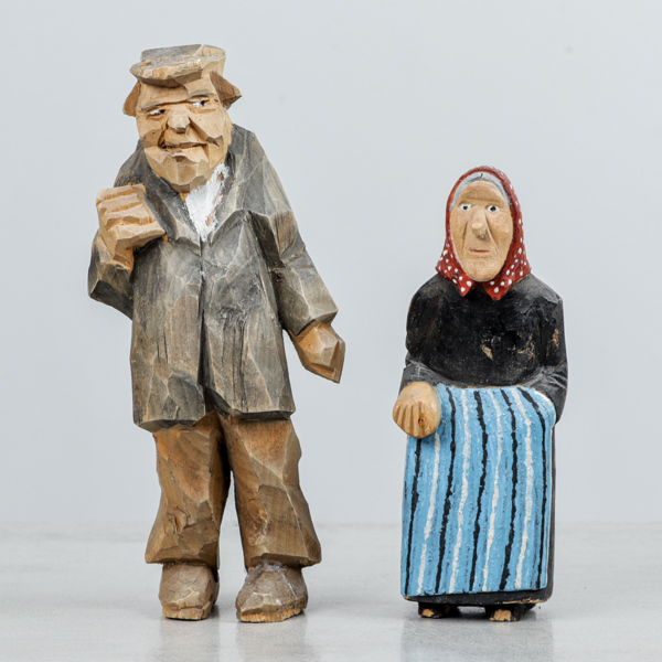 Träfigur, snidat trä, Dal-Edvin, Västanfors 1930