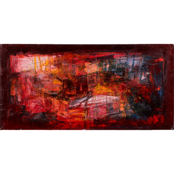 Veijo Valmu, tillskriven, abstrakt komposition, olja på duk, osignerad