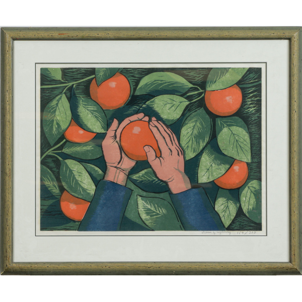 Sven Ljungberg, litografi, signerad