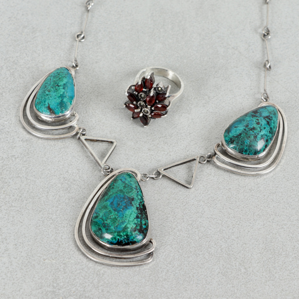 Halsband och Ring, Sterling silver