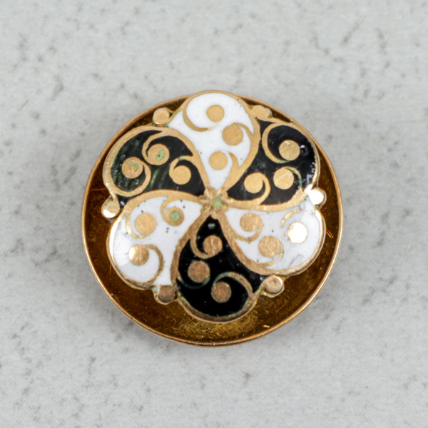 Knapp, Guld 18k och emalj, Ludvig Sturm, Stockholm år 1830
