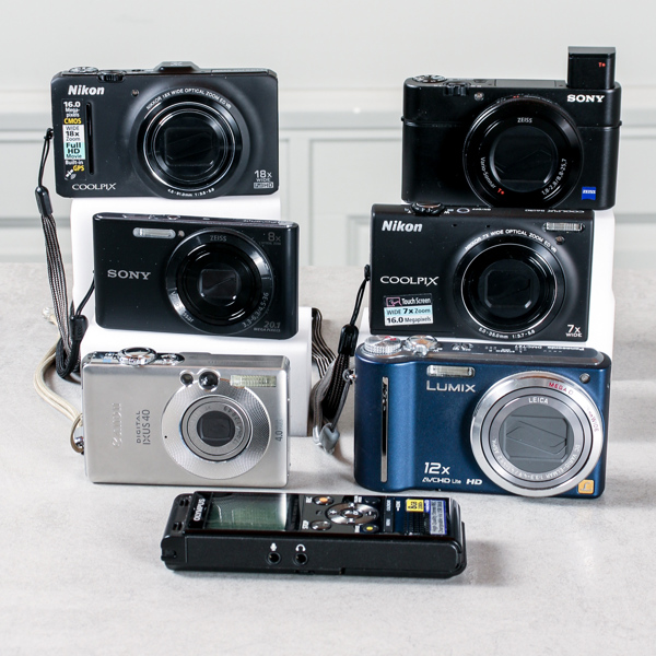 Digitalkameror 6st, diktafon