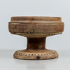 Skål på fot, skuret trä, allmoge, 1800-tal